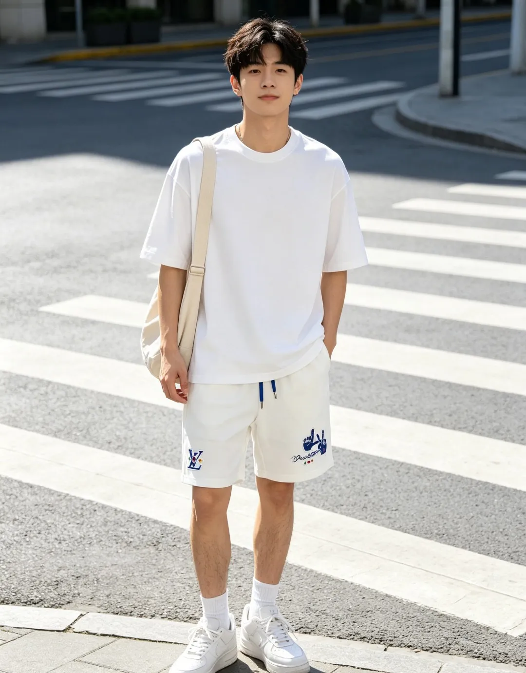 Louis Vuitton/Louis Vuitton 26ss LV gesture letter print shorts